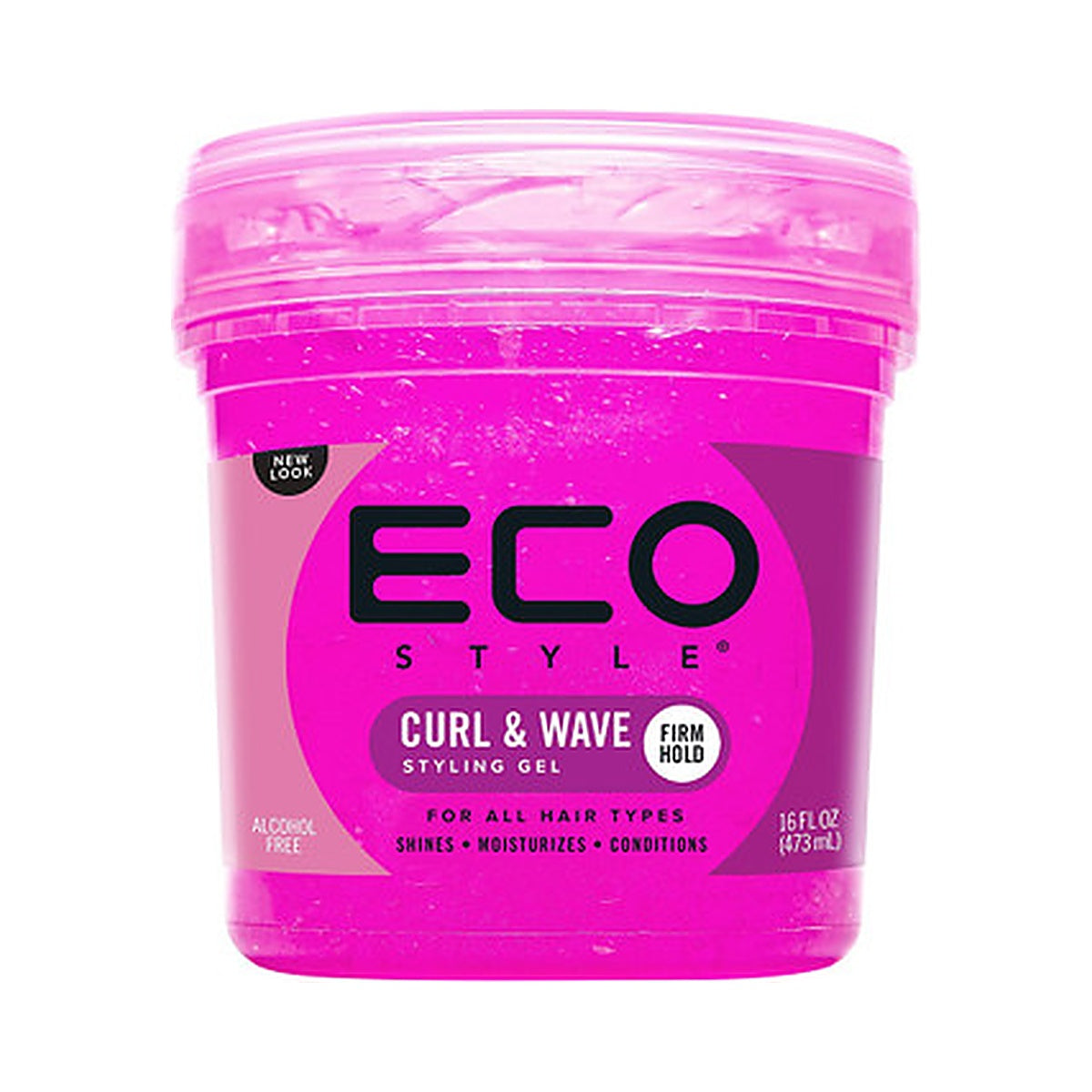 Ecoco Eco Style Pink Curl & Wave Gel 16 Oz (Pack of 6)