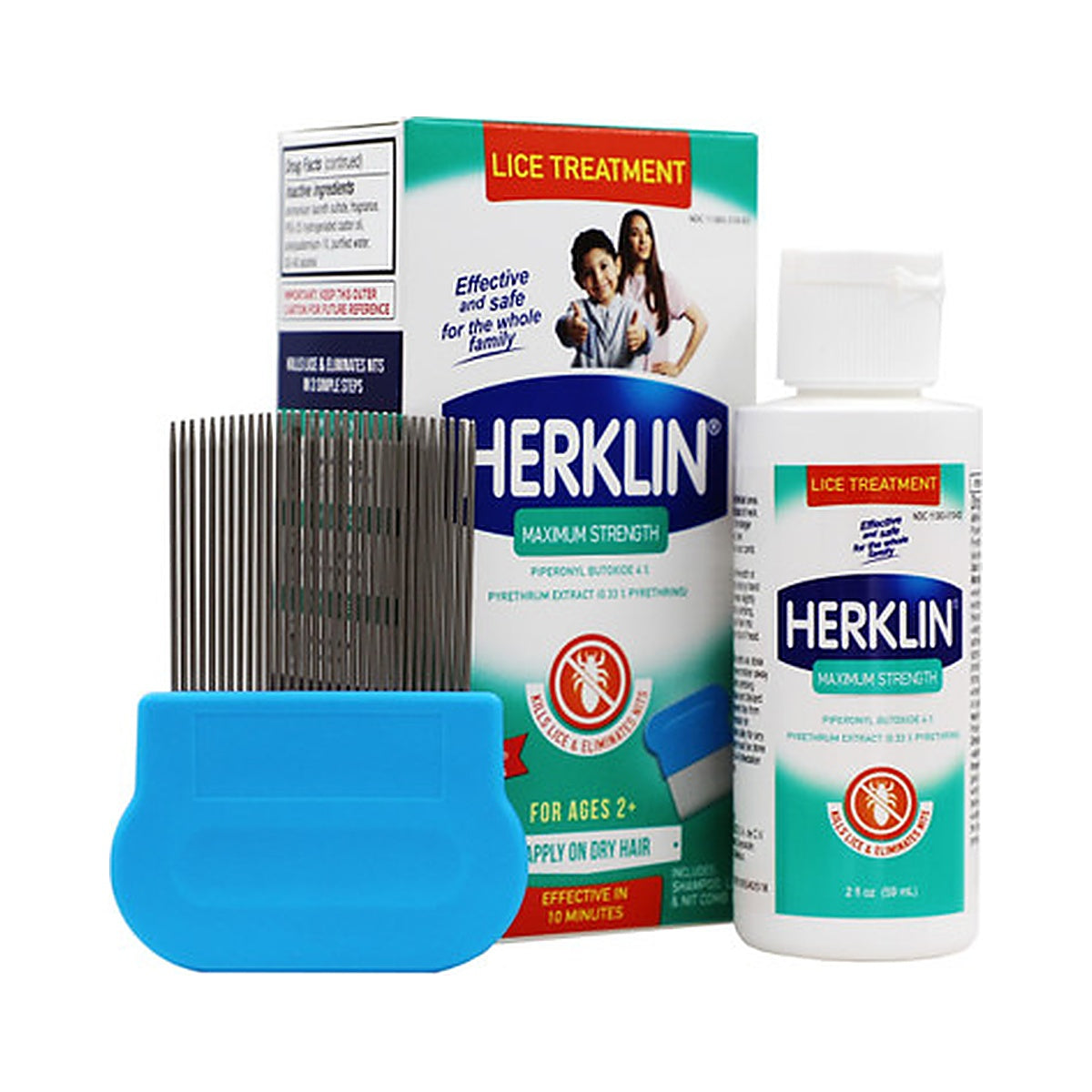 Herklin Head Lice Treatment Shampoo 2 Oz (Pack of 12)