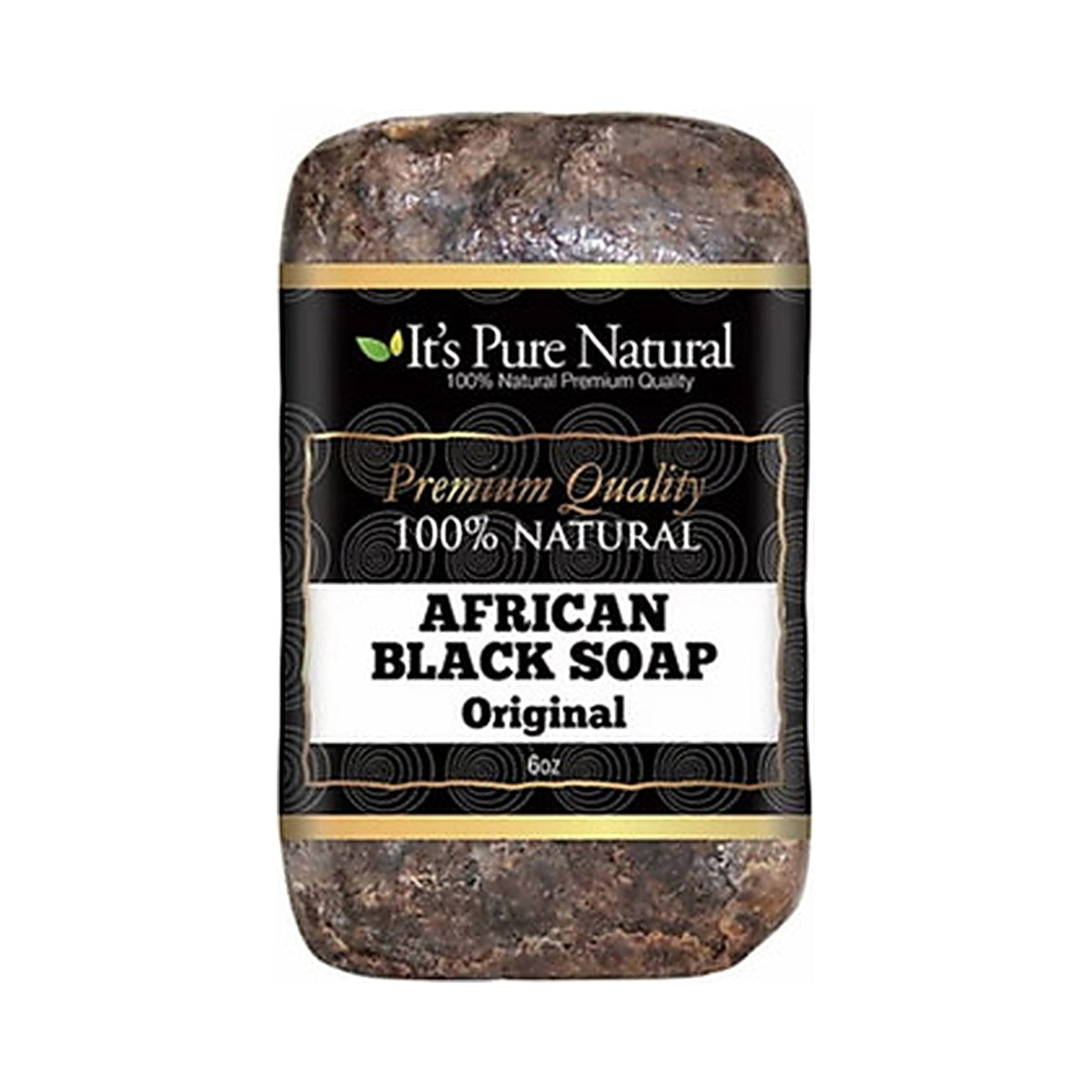 It's Pure Natural African Black Soap Bars Original 5 Oz (Pack of 24)