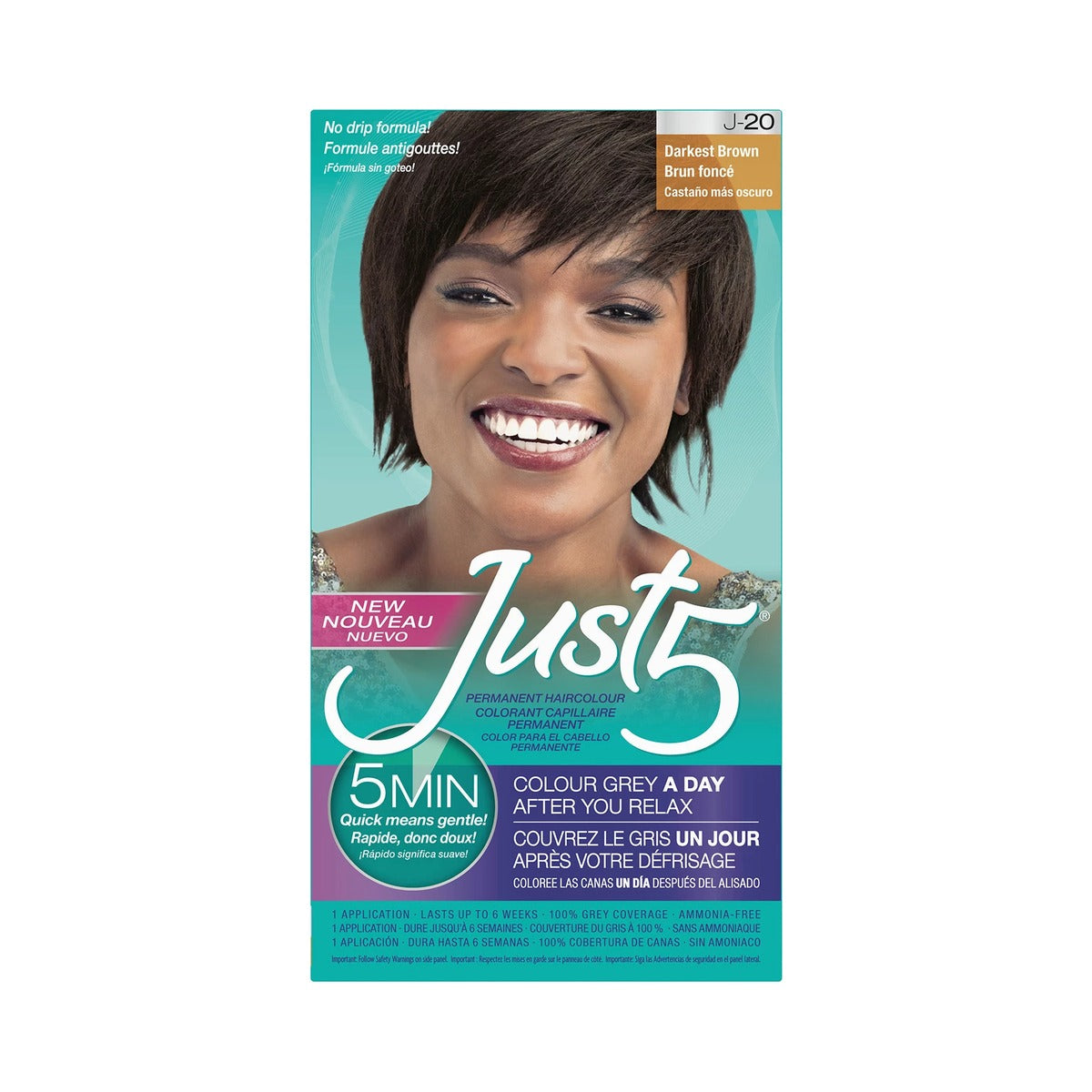 Just 5 Women's Five Minute Permanent Hair Color Darkest Brown (Pack of 12) - view 3