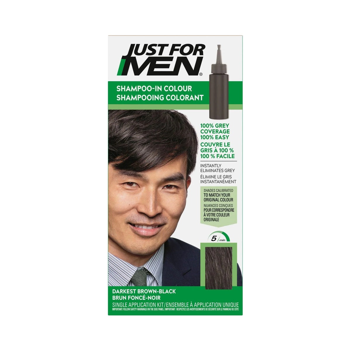 Just For Men Men's Hair Color Darkest Brown-Black (Pack of 12)