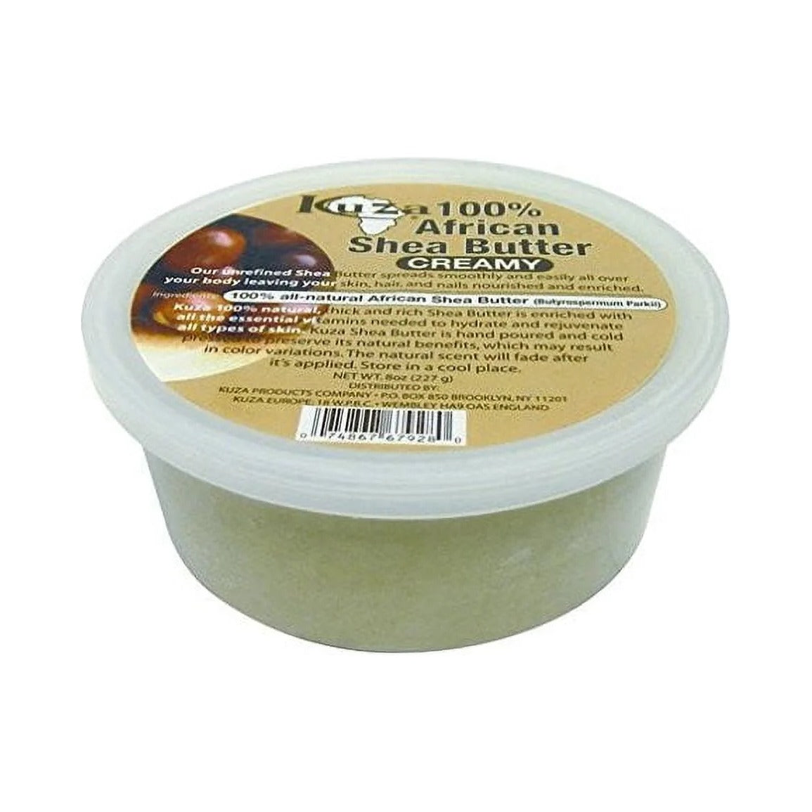 Kuza 100% African Shea Butter Creamy White 8 Oz (Pack of 12)