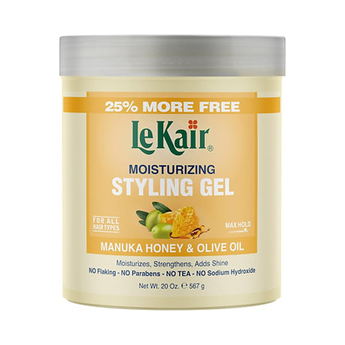 Lekair Style Gel Manuka Olive 20 Oz (Pack of 6)