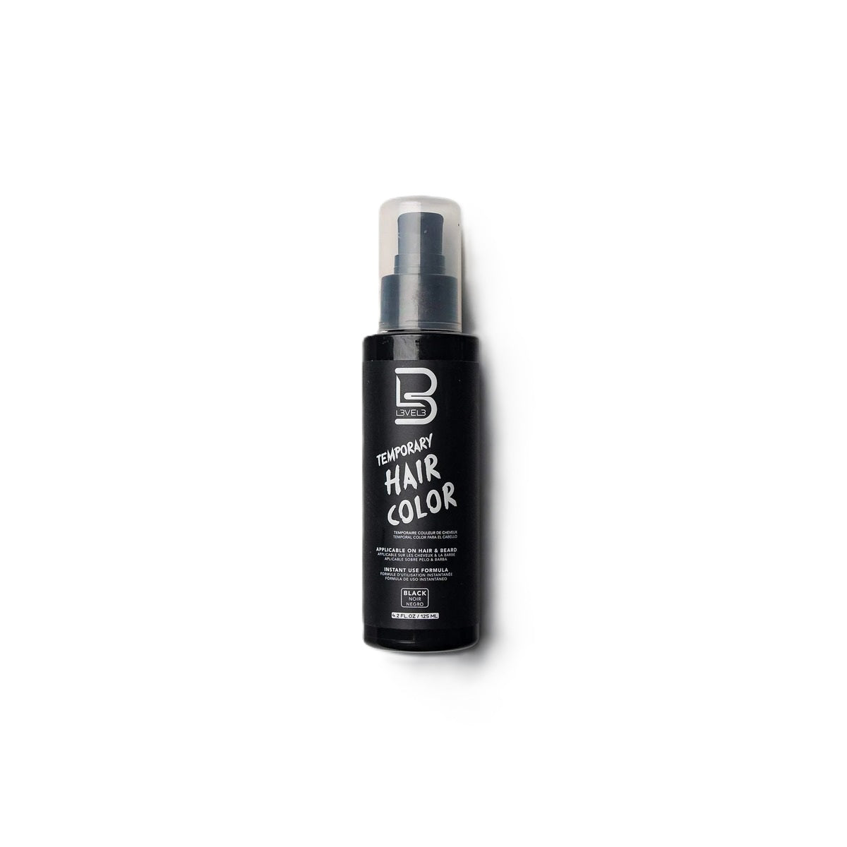 L3VEL3 Temporary Hair Beard Color Black (Pack of 12)