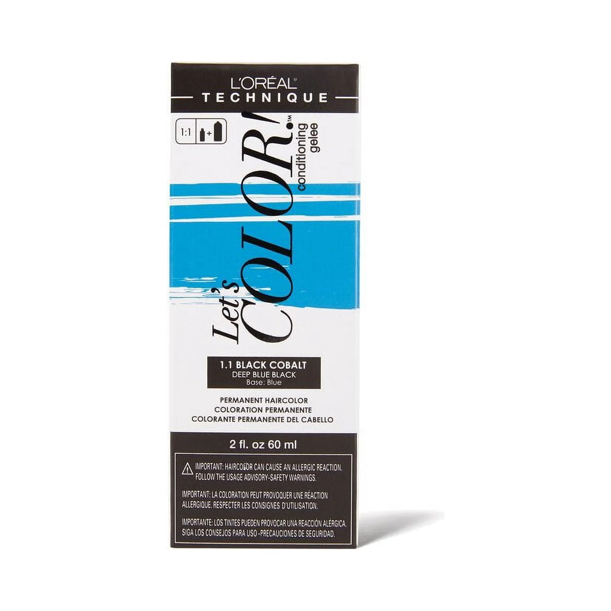 L'Oreal Paris Let's Color 1.1 Black Cobalt 2 Oz (Pack of 36)