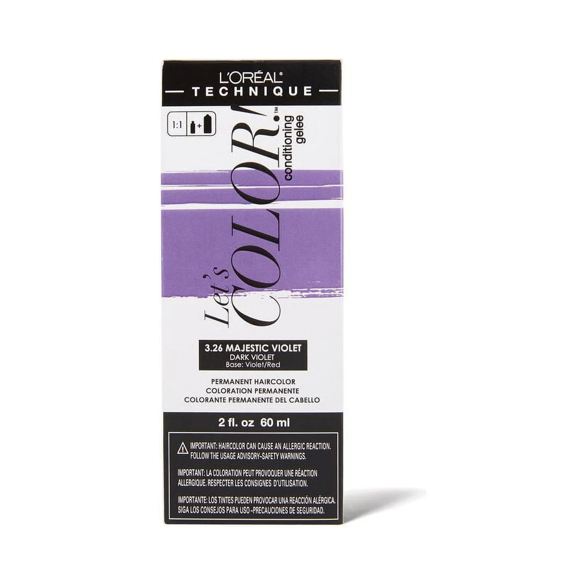 L'Oreal Paris Let's Color 3.26 Majestic Dark Violet 2 Oz (Pack of 36)