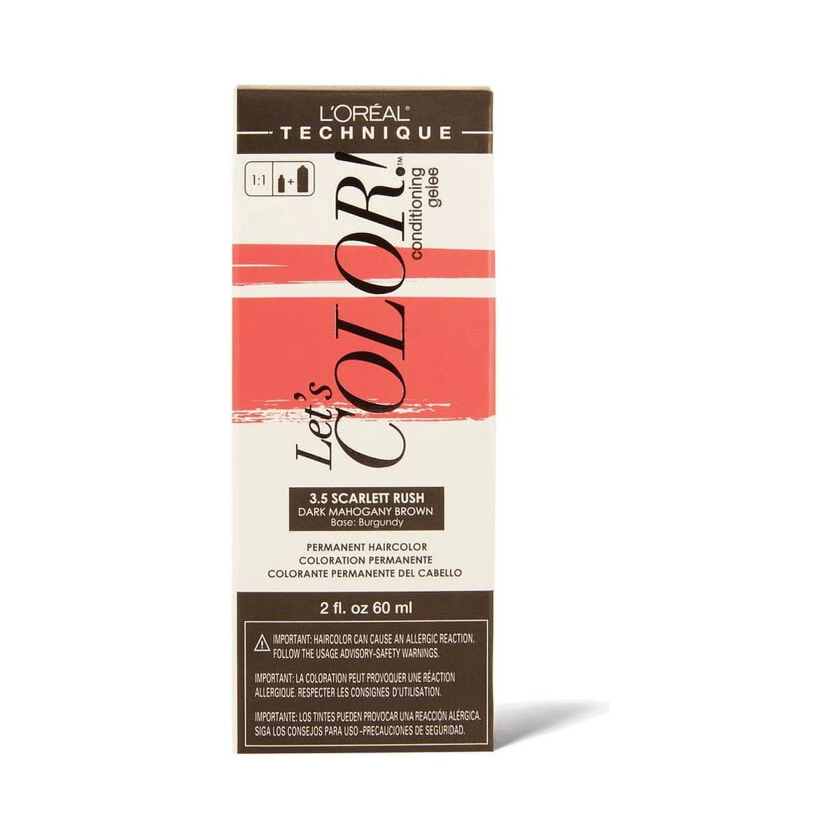 L'Oreal Paris Let's Color Permanent Haircolor 2 Oz (Pack of 36)