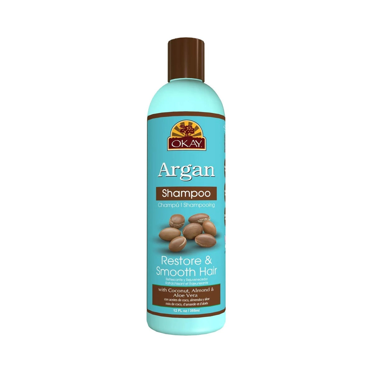 OKAY Argan Oil Shampoo 12 Oz (Pack of 12)