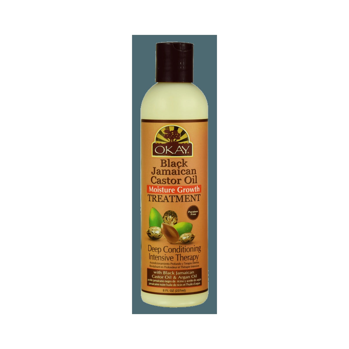 Okay Black Jamaican Castor Oil Moisture Growth Treatment 8 Oz (Pack of 12)