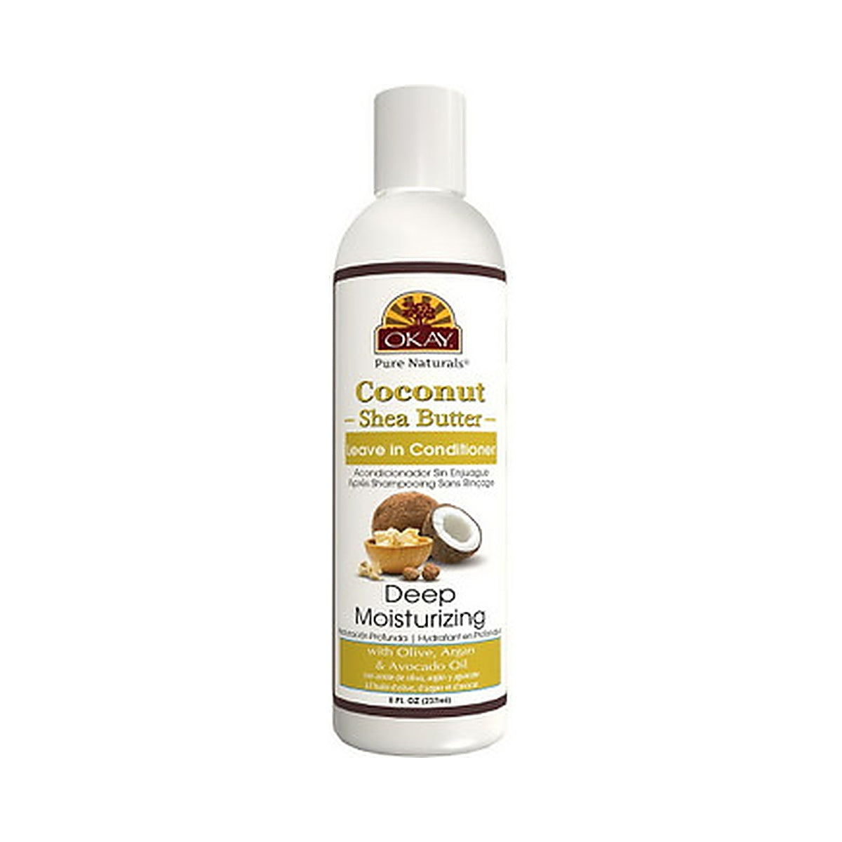 Okay Coconut & Shea Butter Leave-In Conditioner 8 Oz (Pack of 12)
