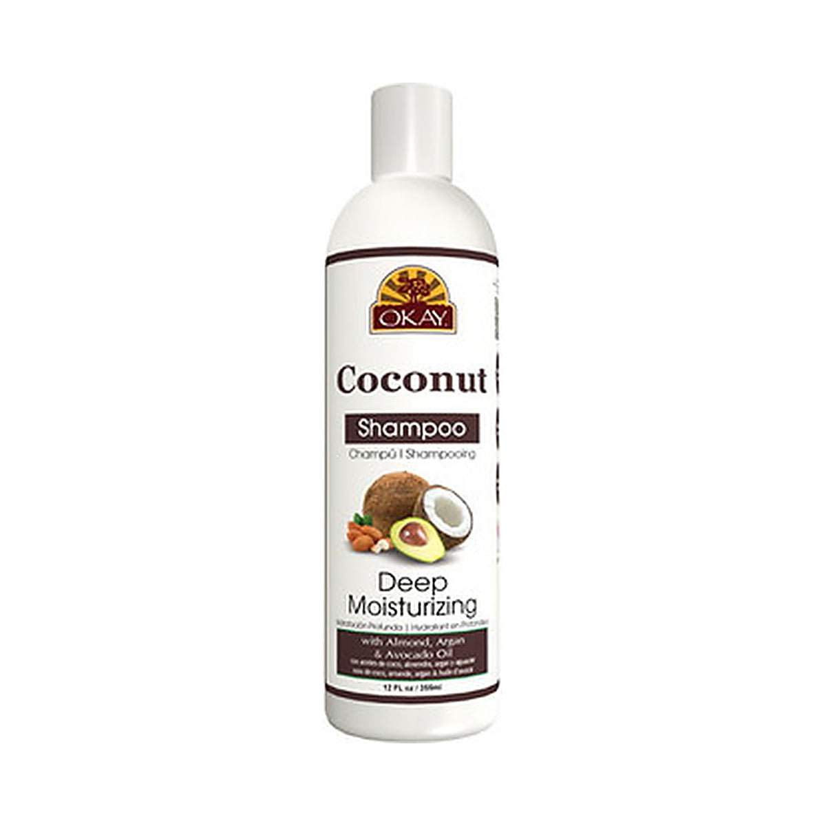 Okay Pure Naturals Coconut Shampoo 12 Oz (Pack of 12)