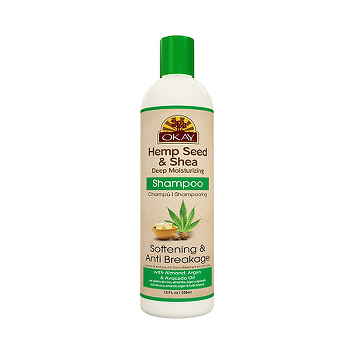 Okay Hemp Seed & Shea Deep Moisturizing Shampoo 12 Oz (Pack of 12)