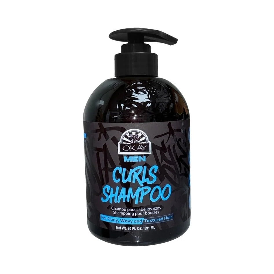 OKAY Men's Curly Hair Shampoo 20 Oz (Pack of 12)