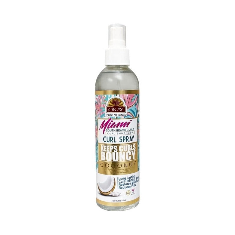 OKAY Pure Naturals Miami South Beach Curls Spray 8 Oz (Pack of 12)