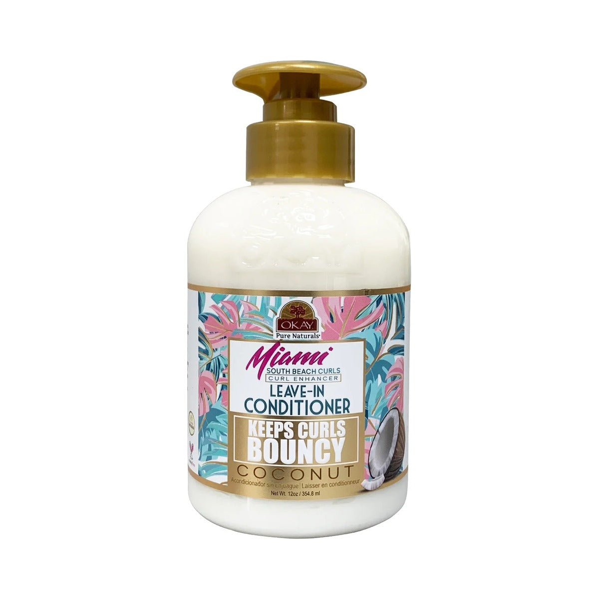 OKAY Miami South Beach Curls Leave-In Conditioner 12 Oz (Pack of 12)