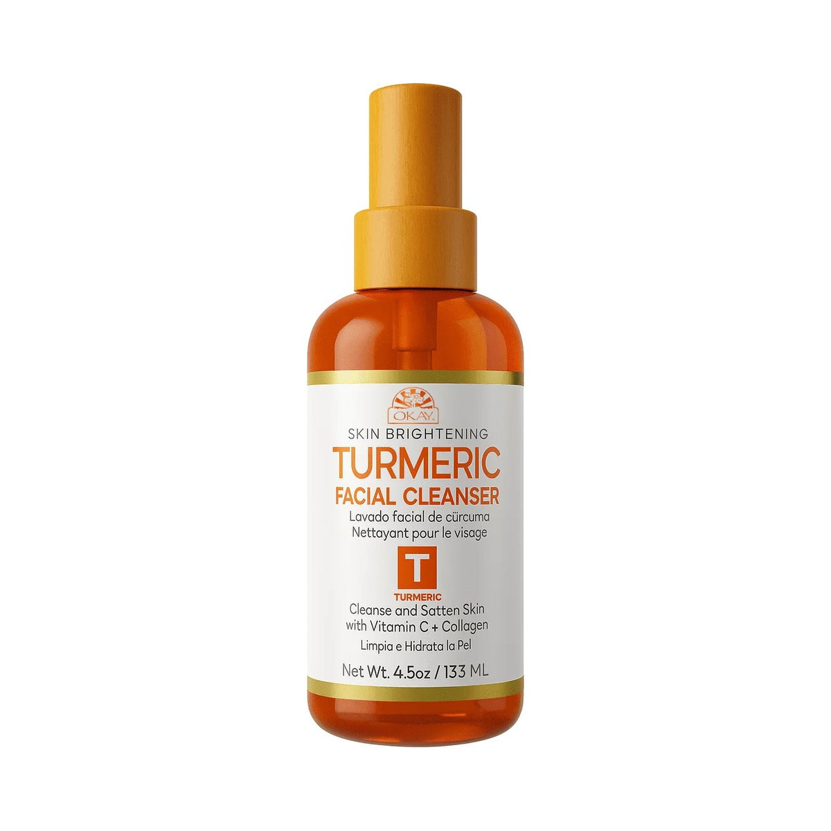 OKAY Turmeric Facial Cleanser 4.5 Oz (Pack of 12)