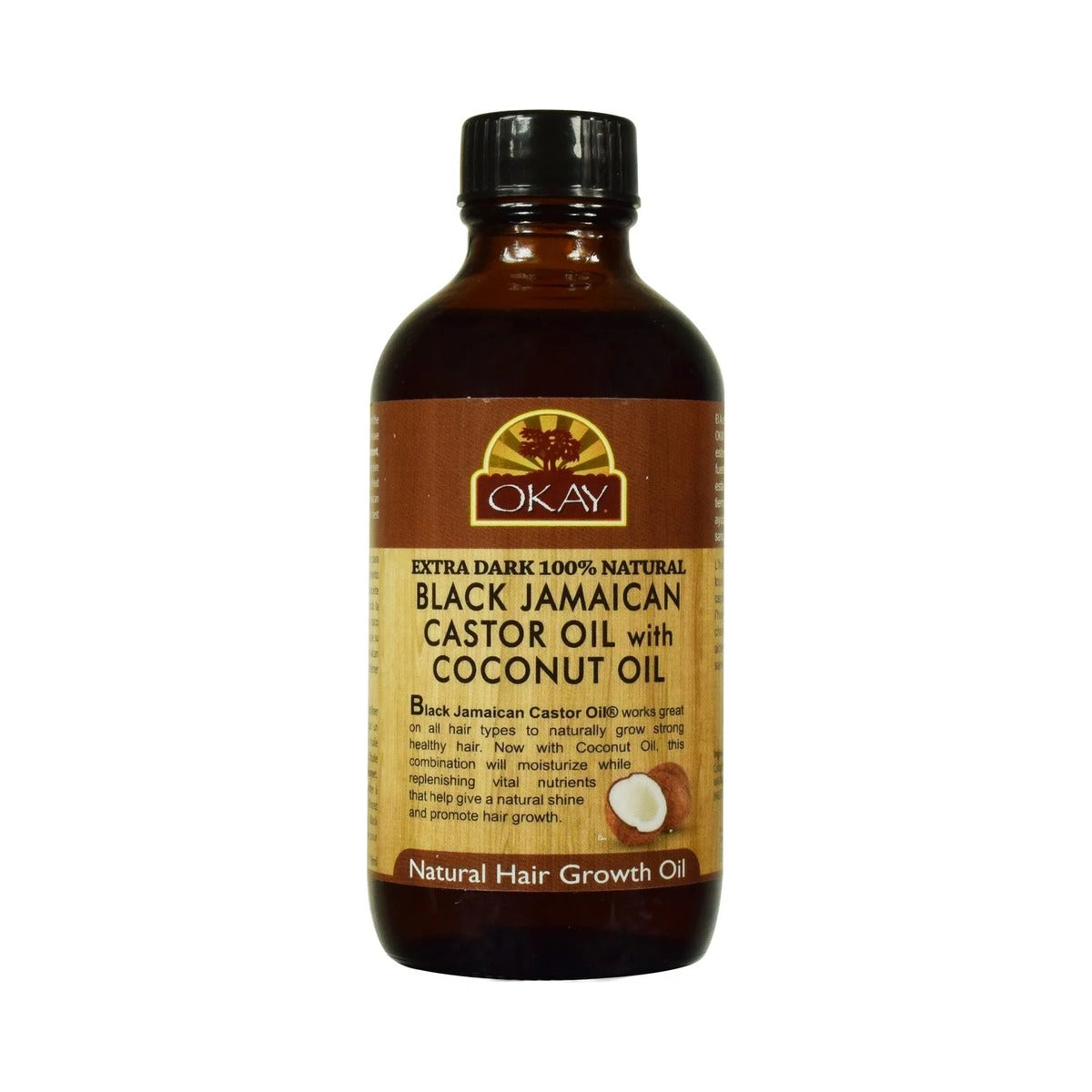 Okay Xtra Dark Jamaican Castor Oil With Coconut 4 Oz (Pack of 12)