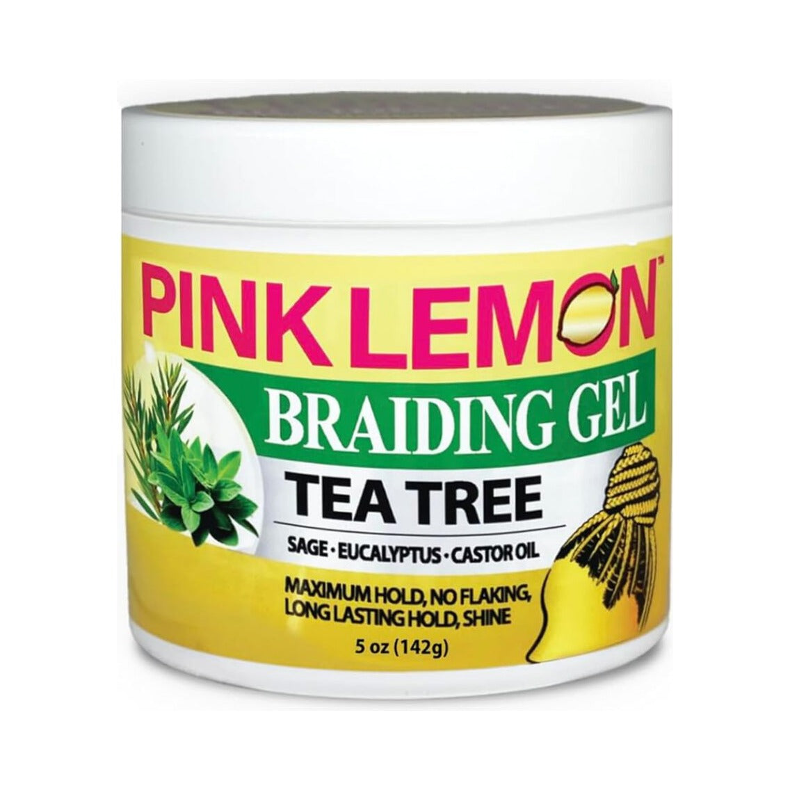 Pink Lemon Braiding Gel Tea Tree 5 Oz (Pack of 48)