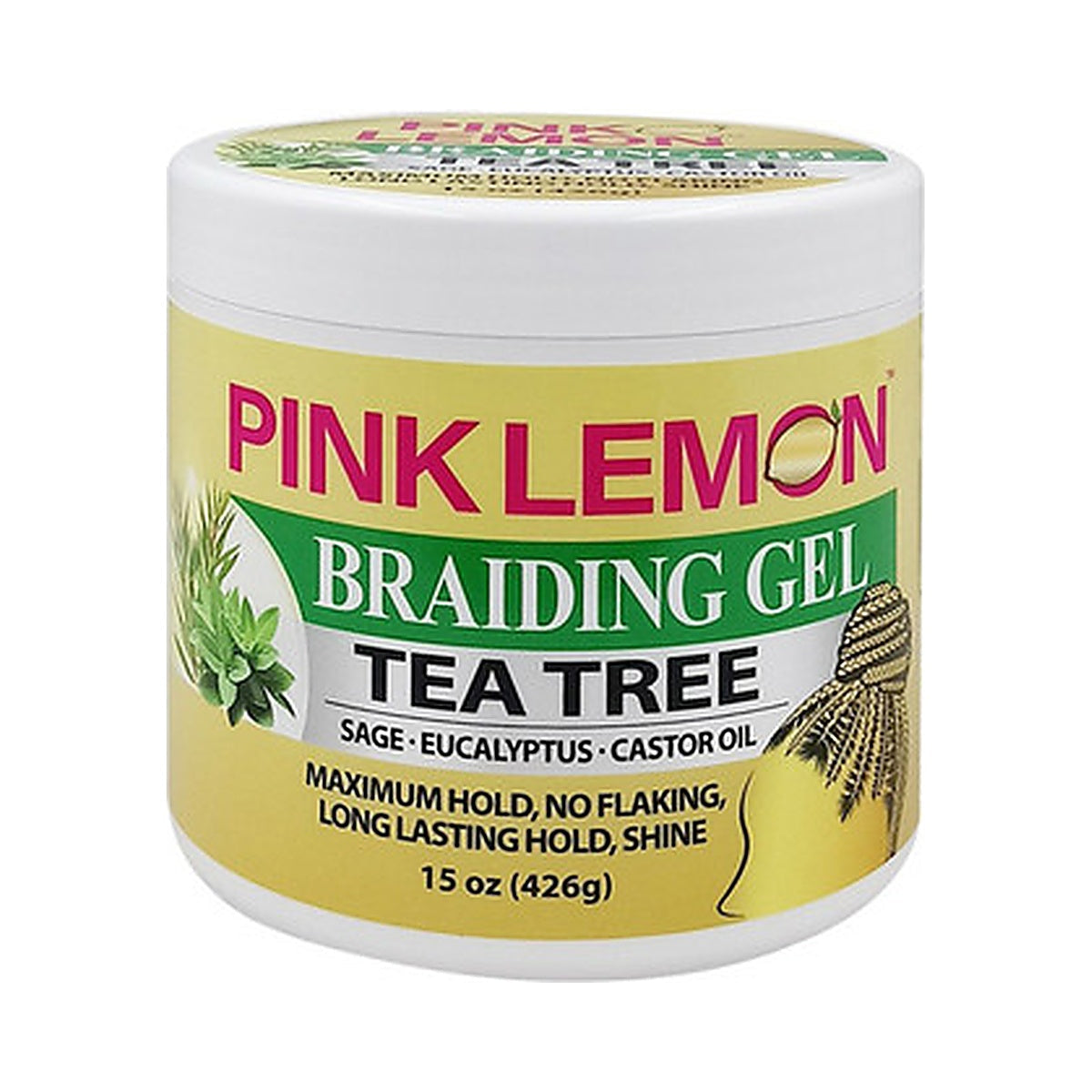 Pink Lemon Braid Gel Tea Tree 15 Oz (Pack of 24)