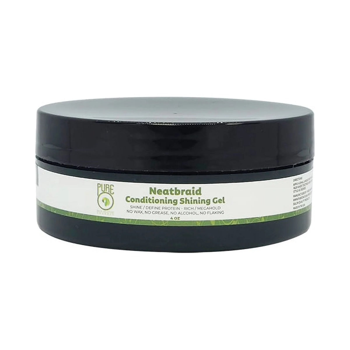PureO Natural Neatbraid Conditioning Shining Hair Gel 4 Oz (Pack of 36)