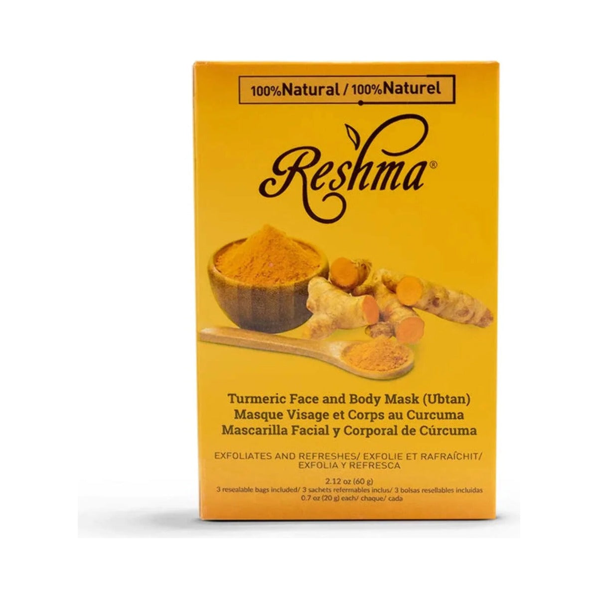 Reshma Beauty Turmeric Face Mask 2.12 Oz (Pack of 12)