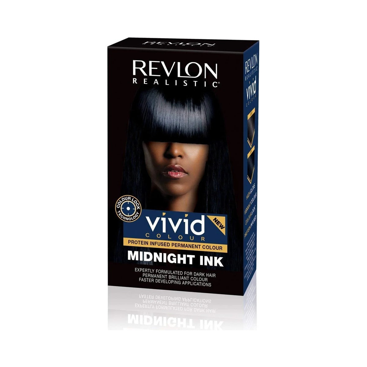 Revlon Vivid Colour Permanent Hair Color Midnight Ink 3.7 Oz (Pack of 12)