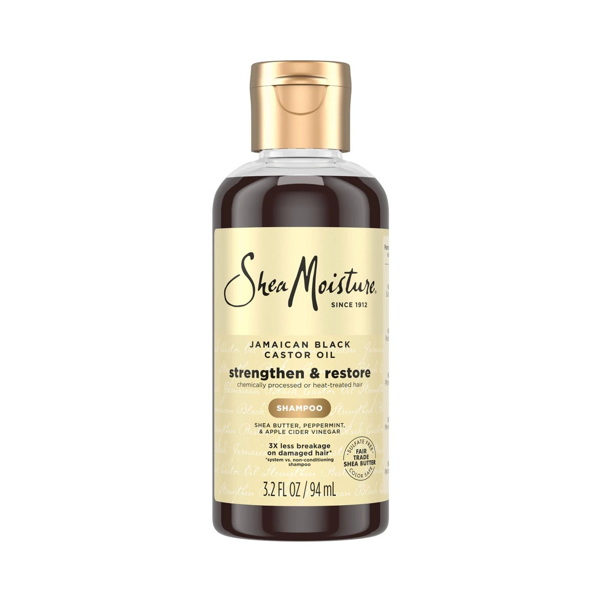 SheaMoisture Jamaican Black Castor Oil Shampoo 3.2 Oz (Pack of 24)