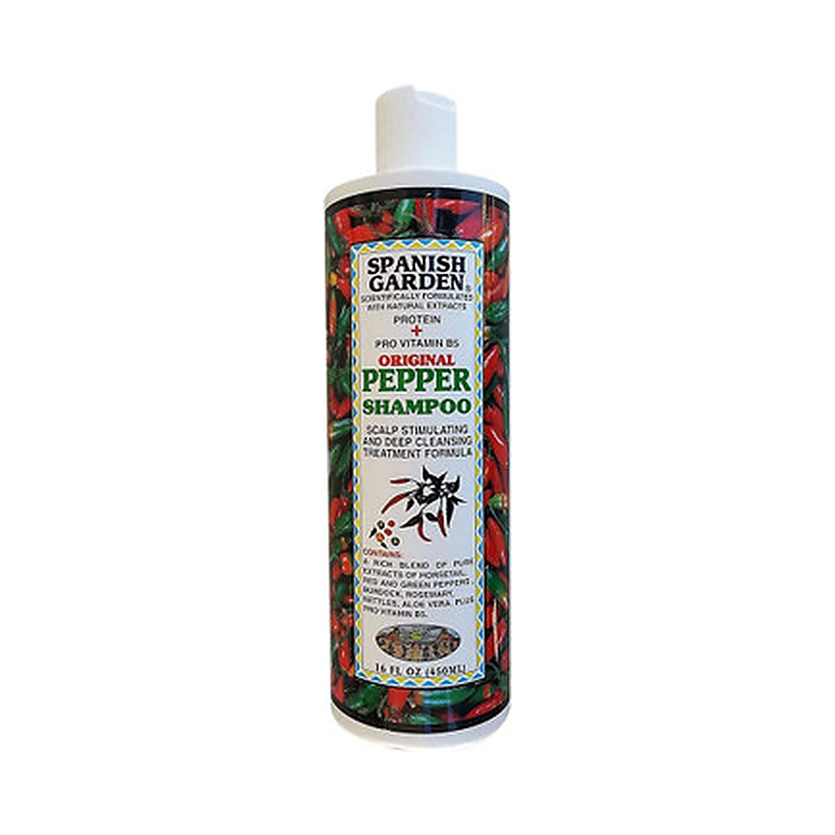 Spanish Garden Original Pepper Shampoo 16 Oz (Pack of 12)