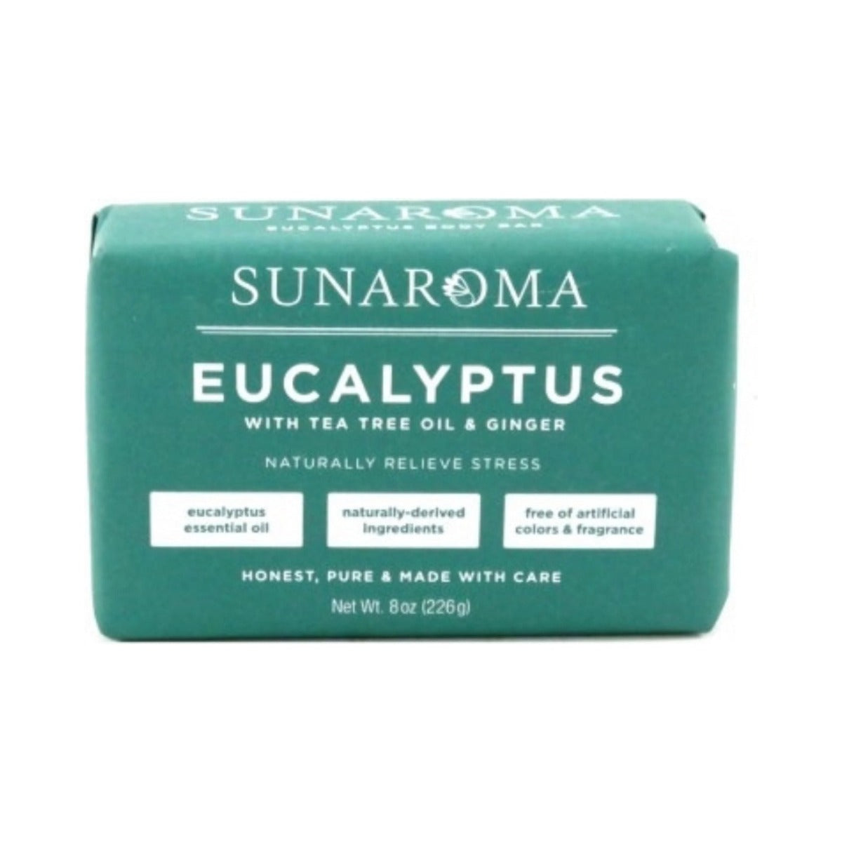Sunaroma Eucalyptus With Tea Tree Oil & Ginger Soap 8 Oz (Pack of 36)