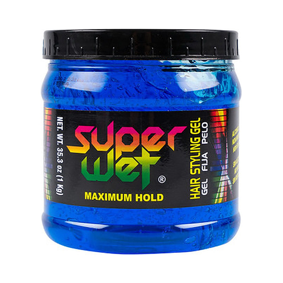 Super Wet Blue Styling Gel 35.3 Oz (Pack of 6)
