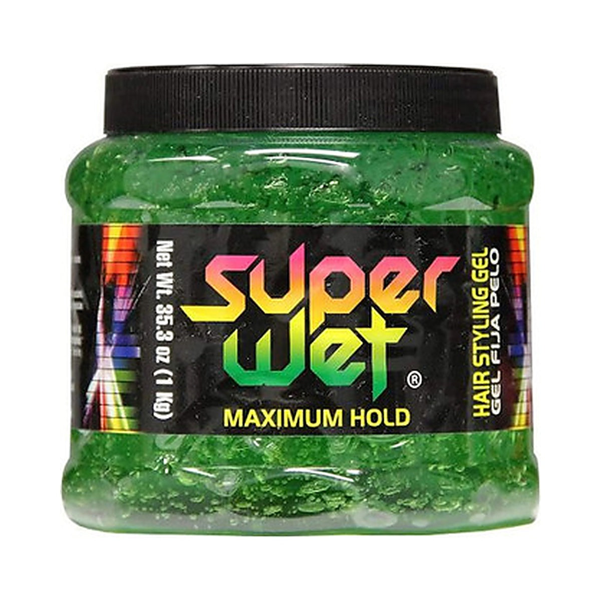Super Wet Verde Gel Green Hair Styling 2.2 Lb (Pack of 6)