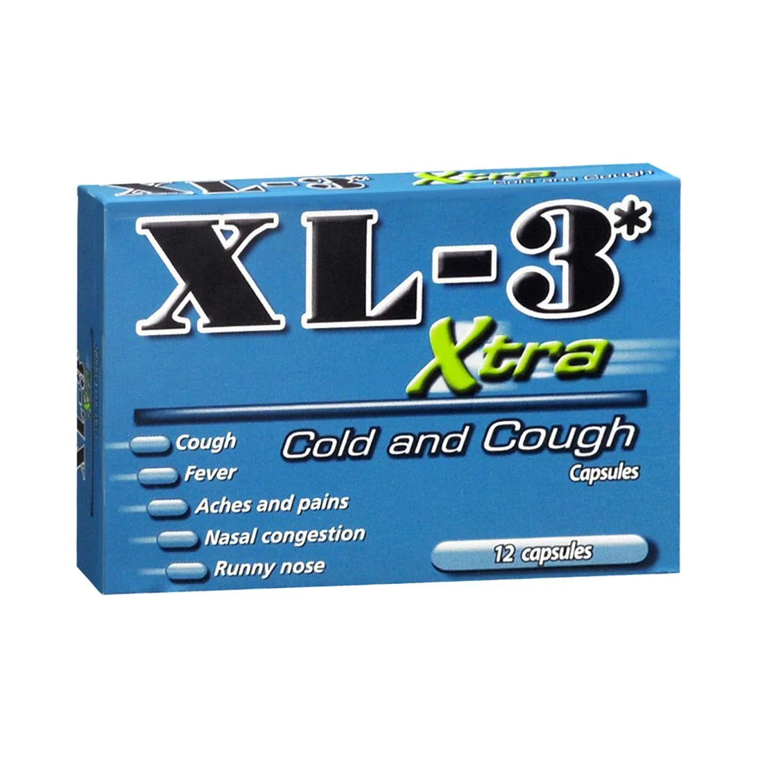 Midway XL-3 Xtra Cold and Cough Capsules 12ct (Pack of 60)