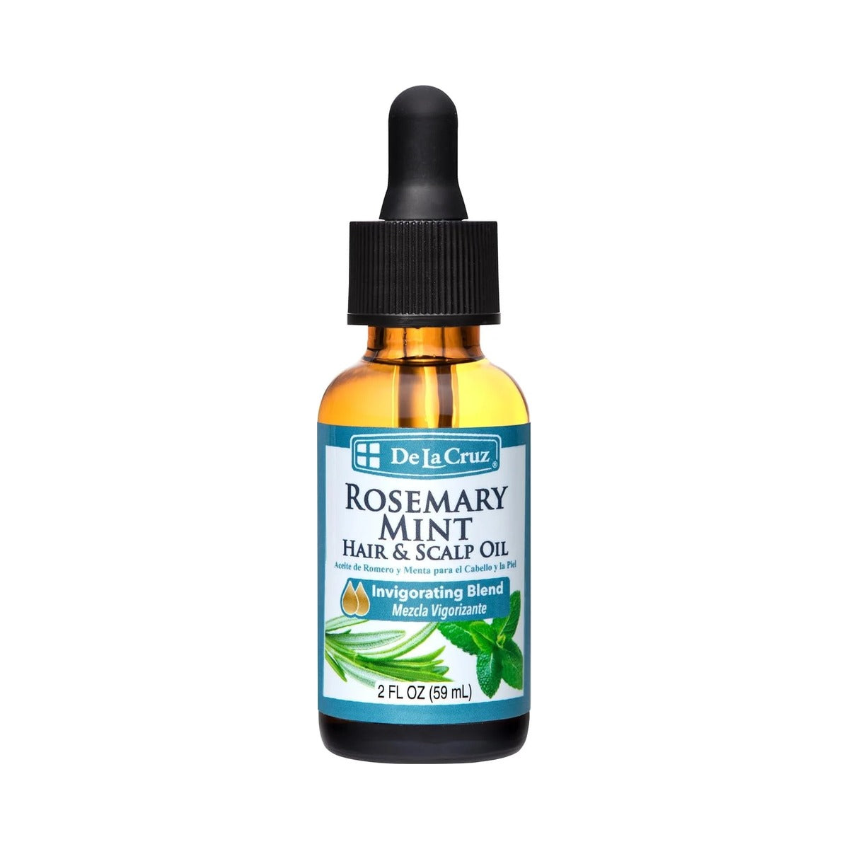 De La Cruz Rosemary Mint Oil 2 FL OZ (Pack of 12)
