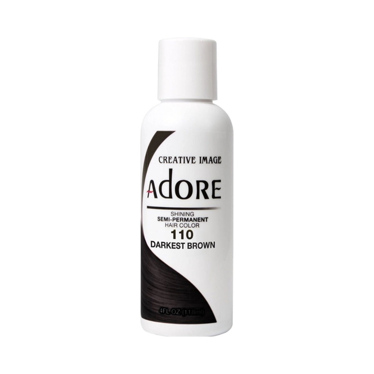 Adore Semi-Permanent Haircolor Darkest Brown 4 Oz (Pack of 72)