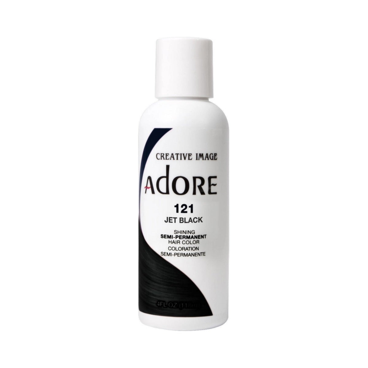 Creative Images Systems Adore Semi Permanent Hair Colour Jet Black 4 Oz (Pack of