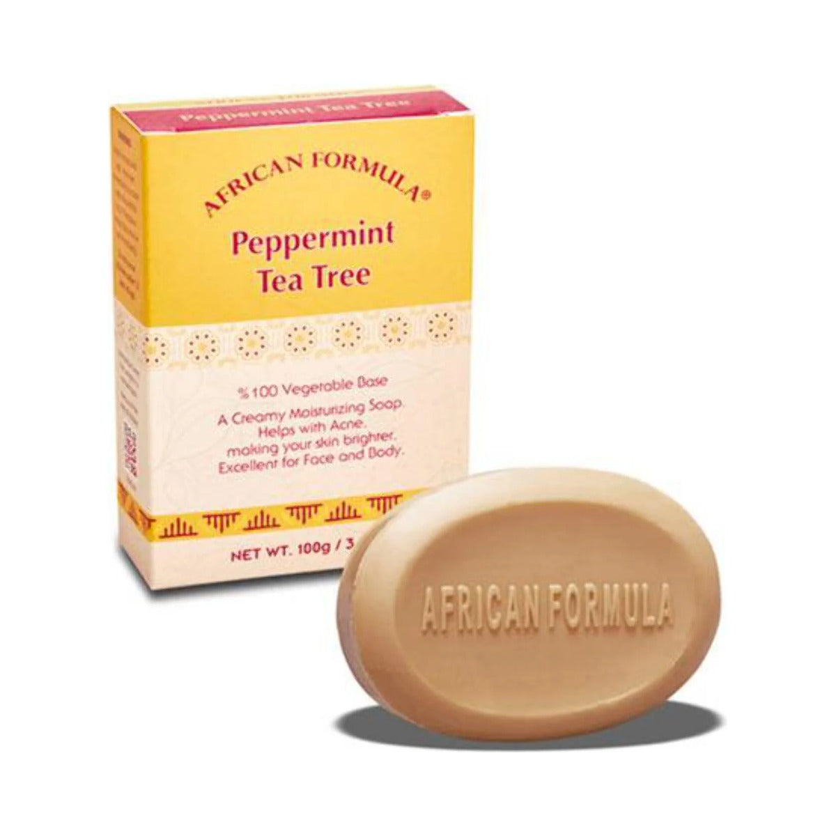 African Formula Peppermint Tea Tree Oil Soap 3.5 Oz (Pack of 96)