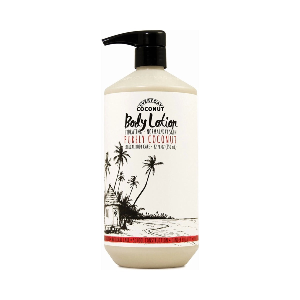 Alaffia EveryDay Coconut Hydrating Body Lotion 32 Oz (Pack of 6)