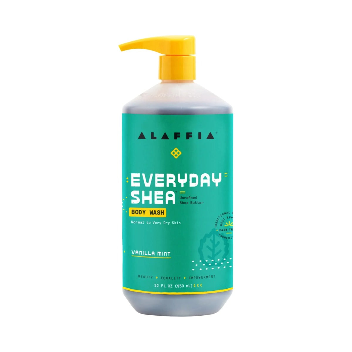 Alaffia EveryDay Shea Body Wash Vanilla Mint 32 Oz (Pack of 6)