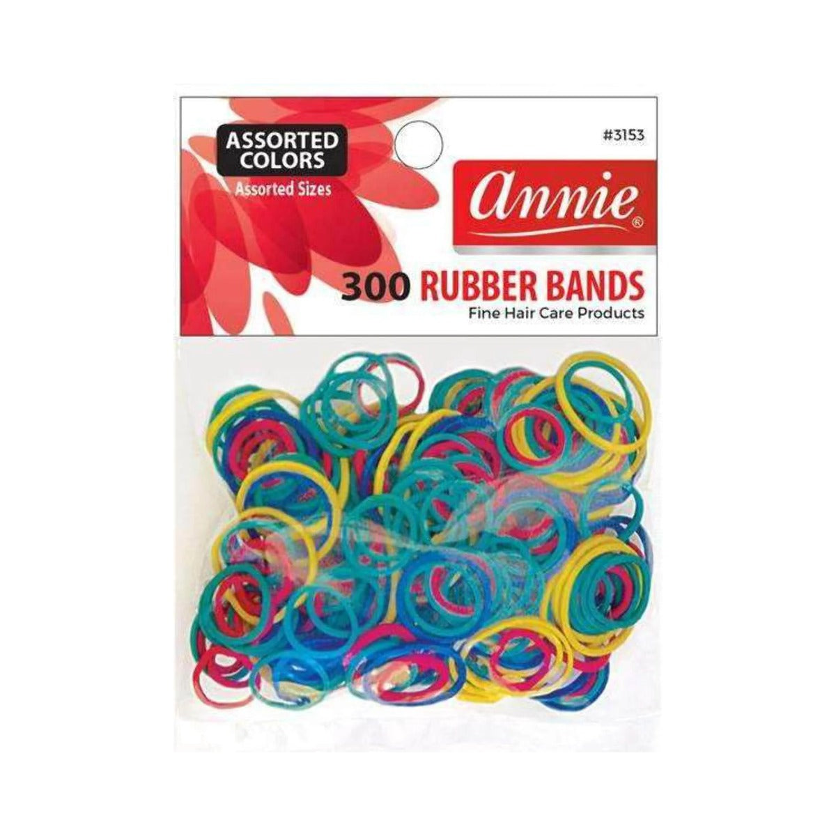 Annie Rubber Bands 300 Count Assorted (Pack of 600)