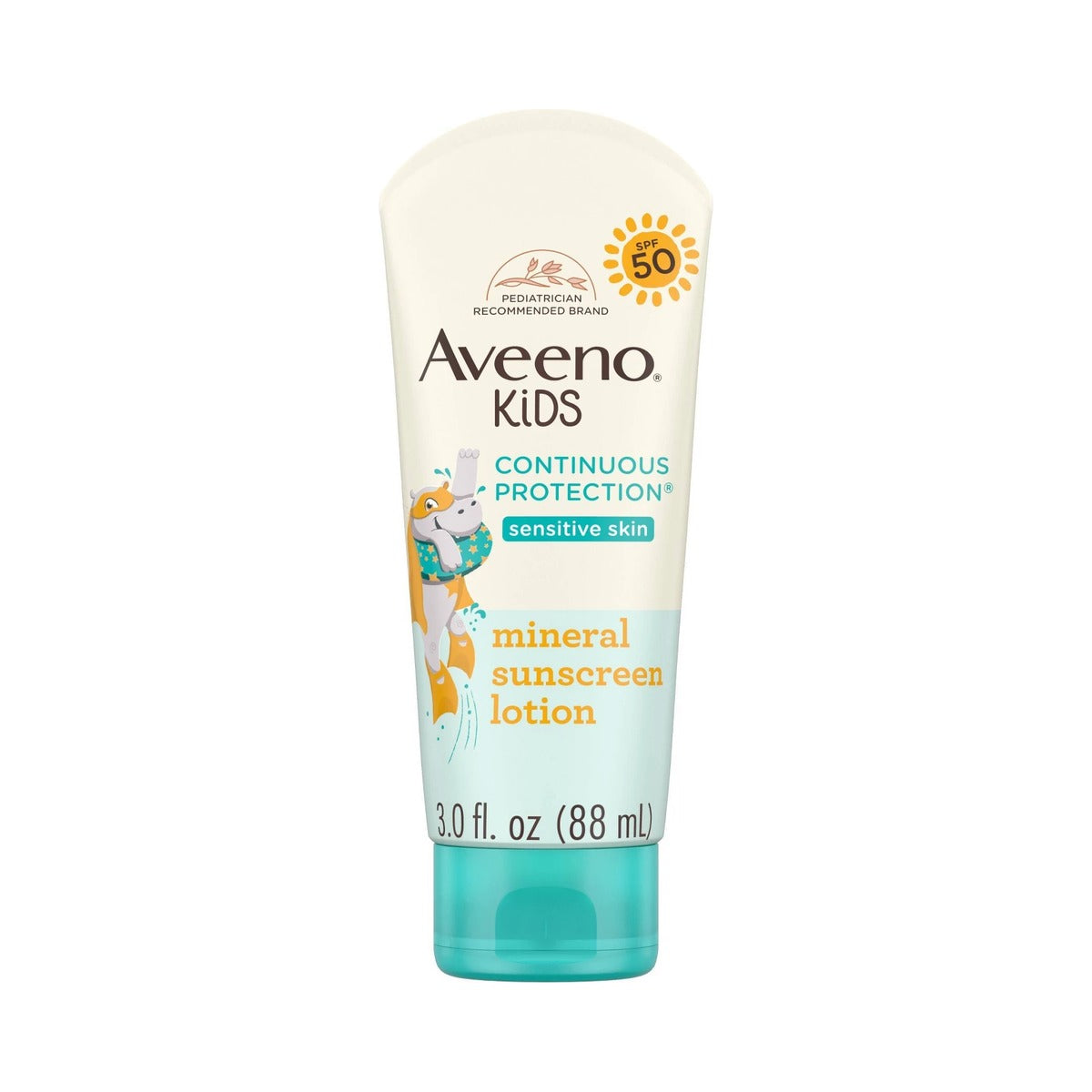 Aveeno Kids Continuous Protection Sensitive Skin Sunscreen SPF 50 (Pack of 12)
