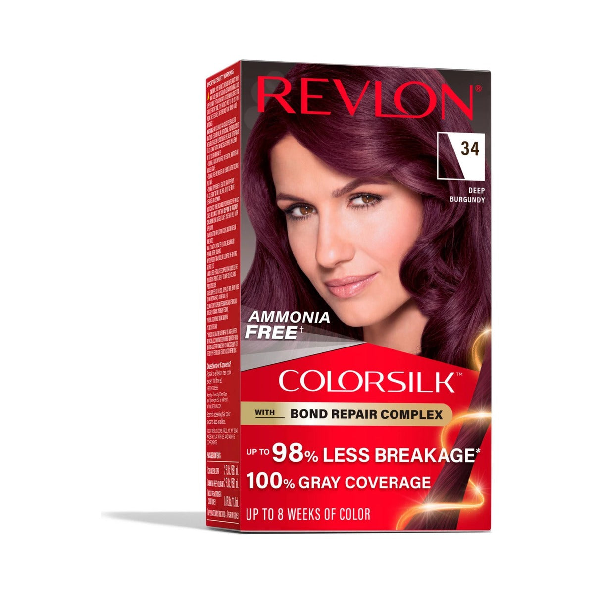 Revlon ColorSilk Permanent Hair Color 34 Deep Burgundy 4.4 Oz (Pack of 12) - view 2