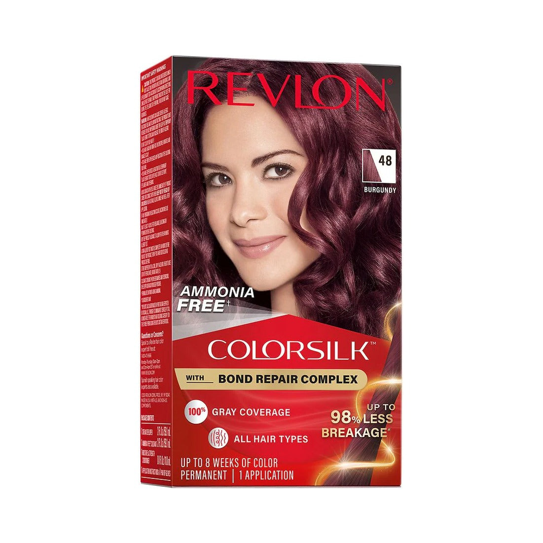 Revlon ColorSilk Permanent Hair Color 48 Burgundy 4.4 Oz (Pack of 12)