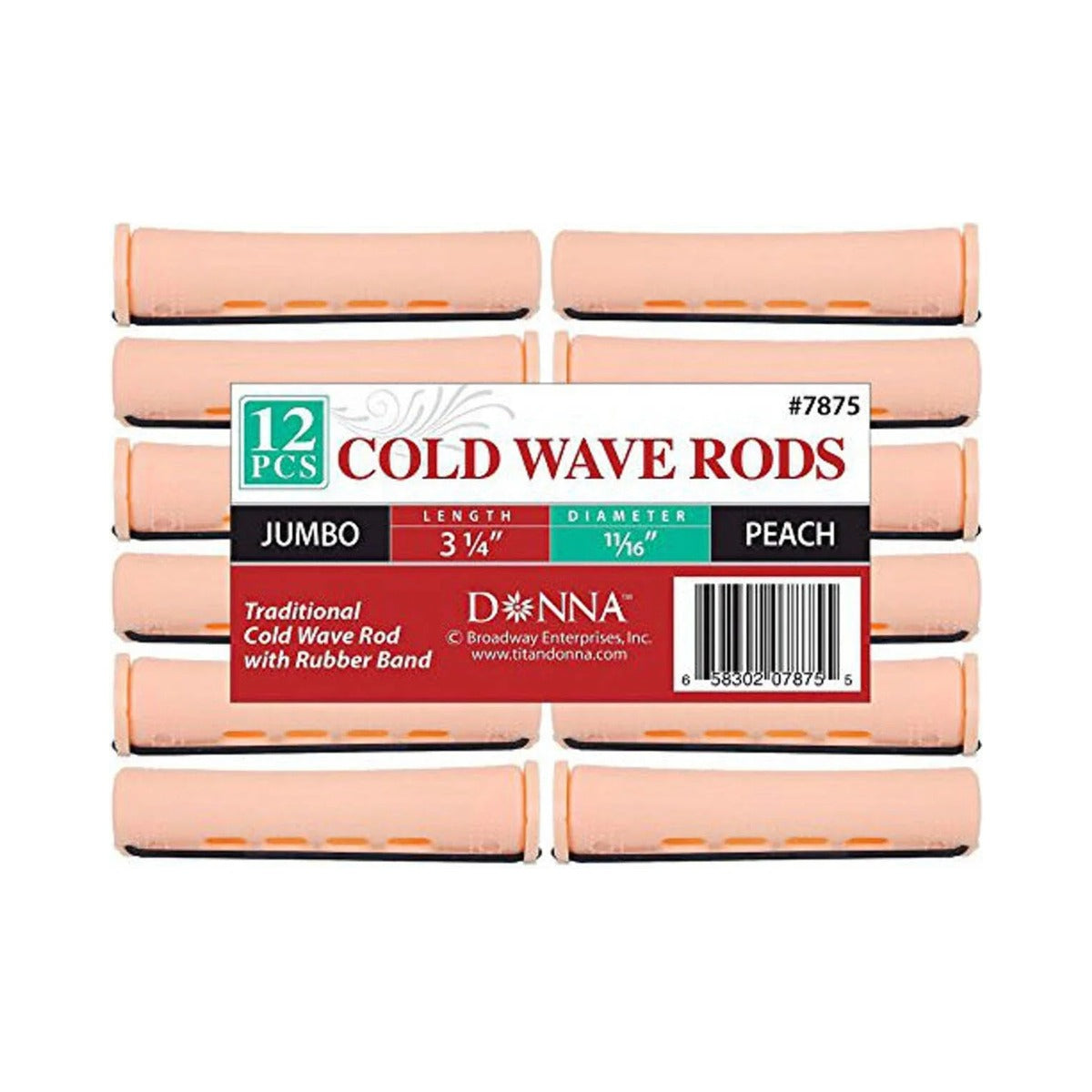 Donna Jumbo Cold Wave Perm Hair Rods 11/16" (Pack of 288)