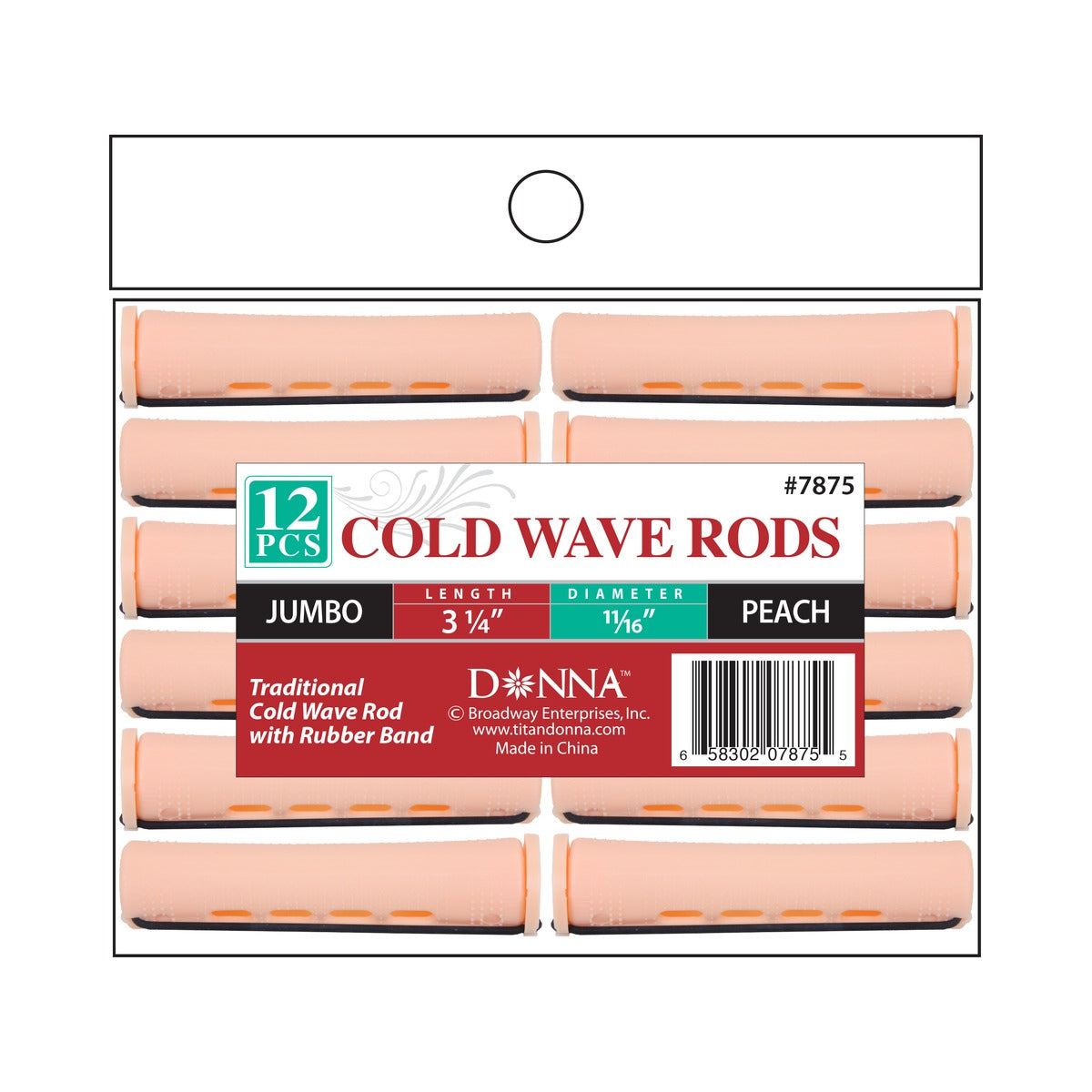 Donna Jumbo Cold Wave Perm Hair Rods 11/16" (Pack of 288) - view 3