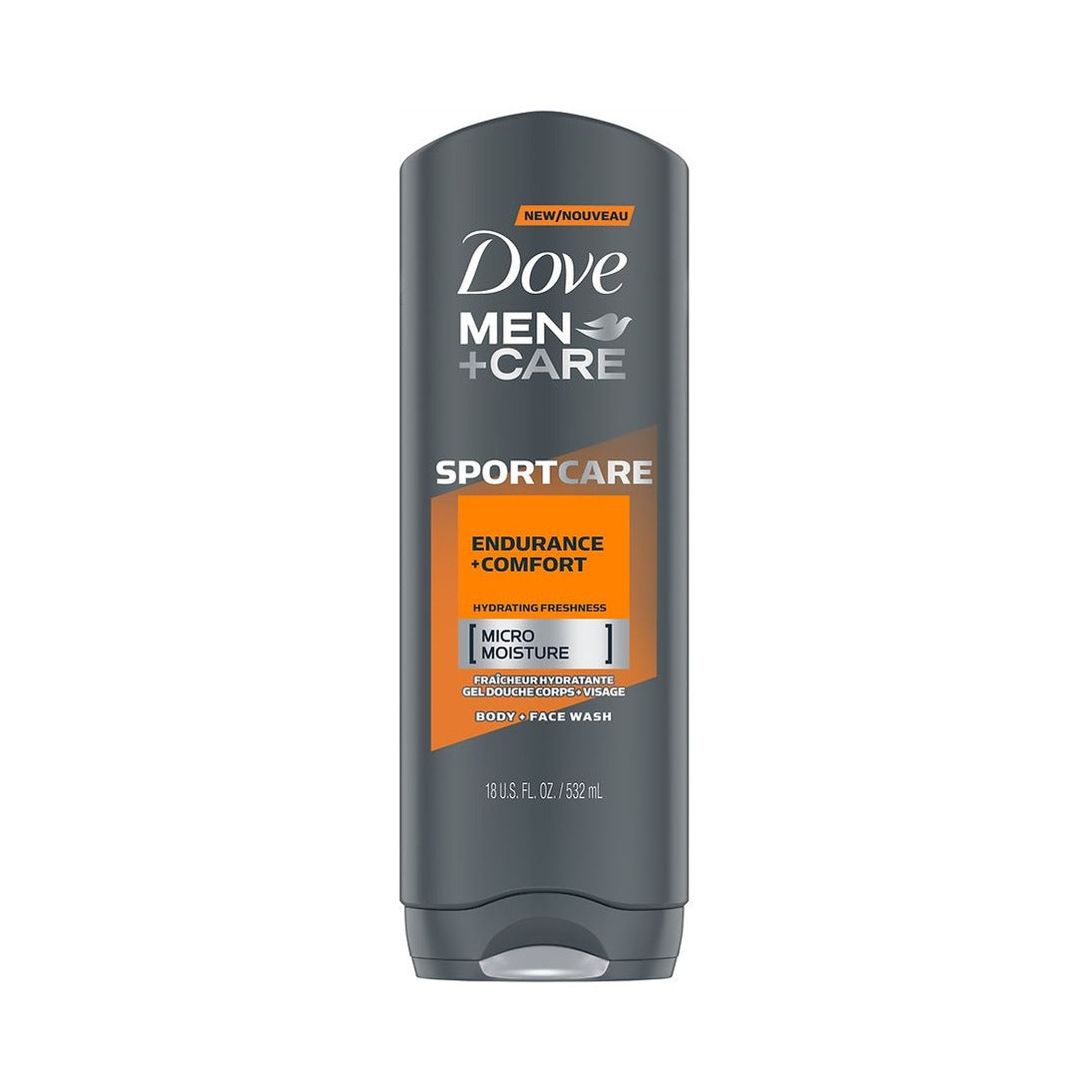 Dove Men+Care Body Wash Endurance & Comfort 18 Oz (Pack of 4)