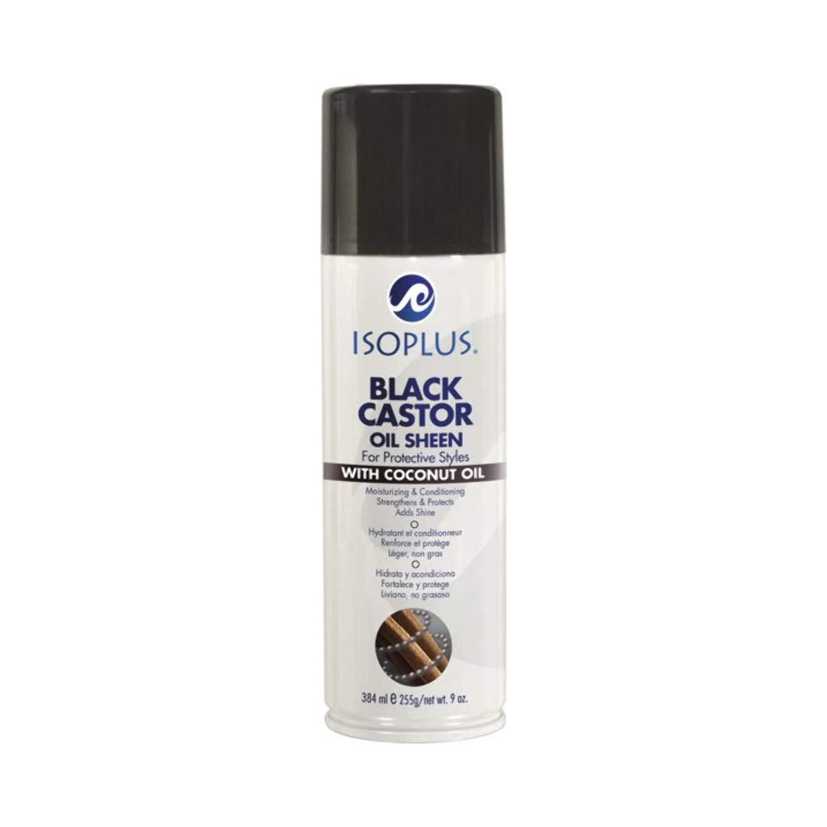 Isoplus Black Castor Oil Sheen Spray 9 Oz (Pack of 12)