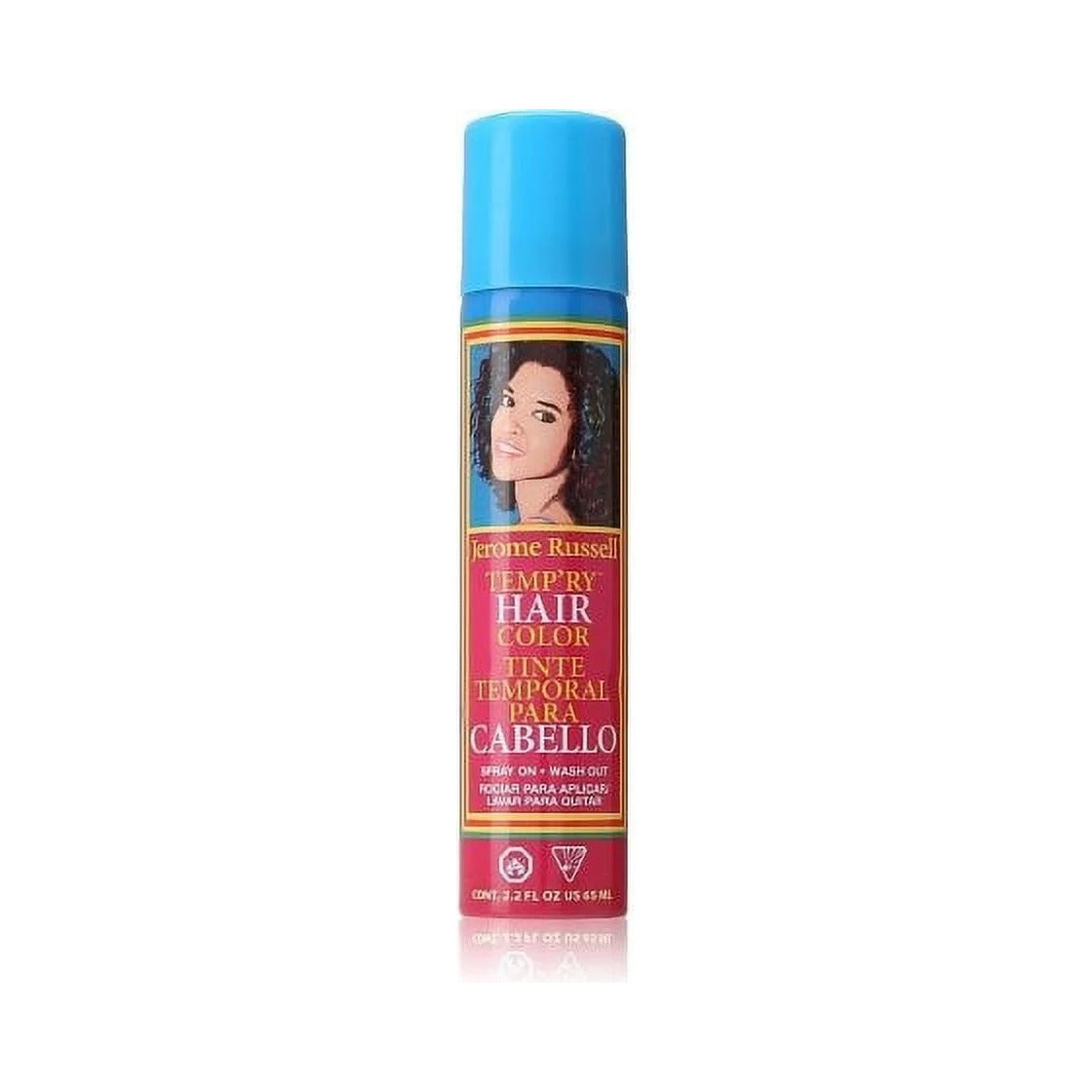 Jerome Russell Temp Ry Color Spray Black 2.2 Oz (Pack of 72)