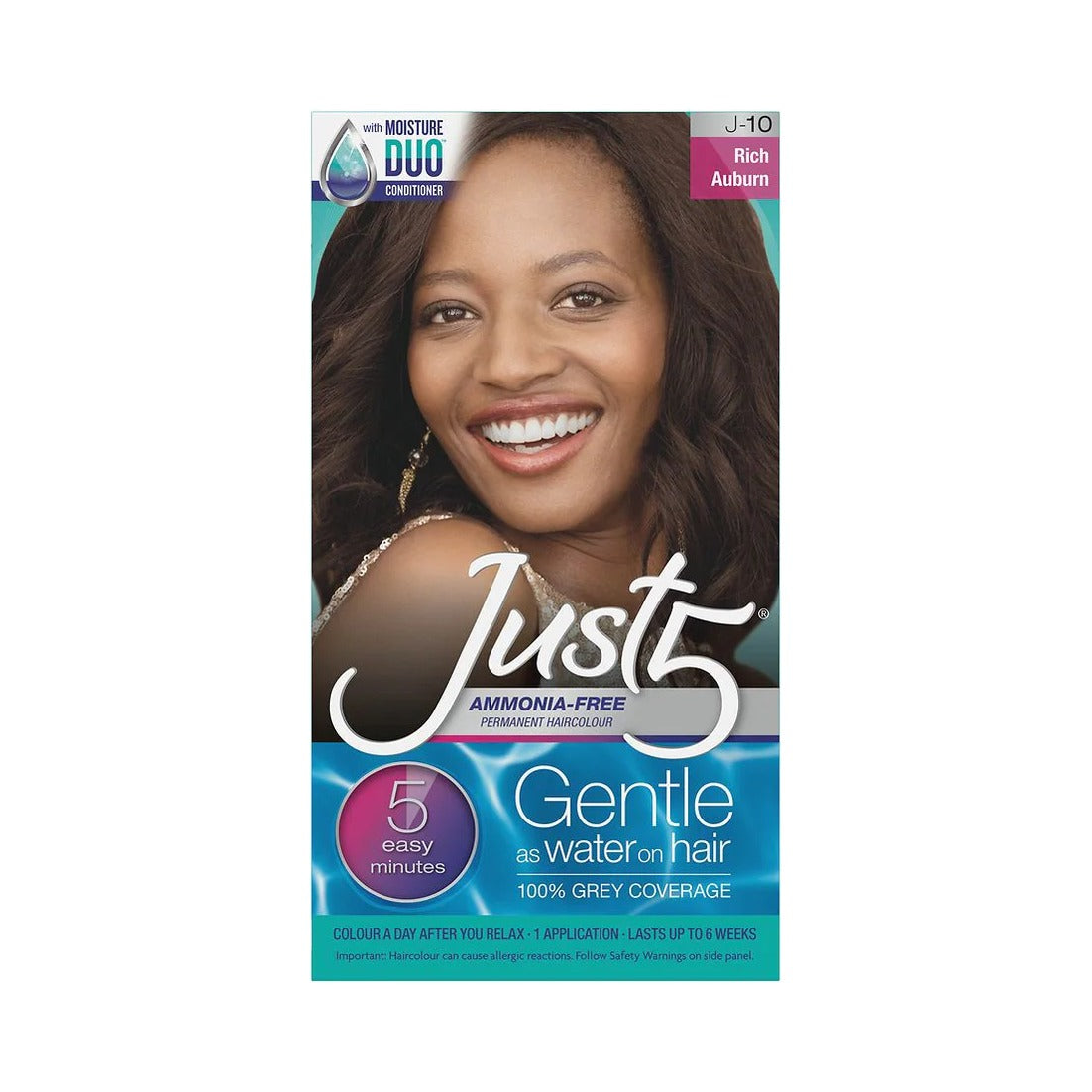 Just 5 Women's Five Minute Permanent Hair Color J-10 Rich Auburn (Pack of 12)