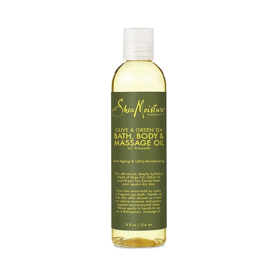 SheaMoisture Olive & Green Tea Bath Body Massage Oil 8 Oz (Pack of 24)