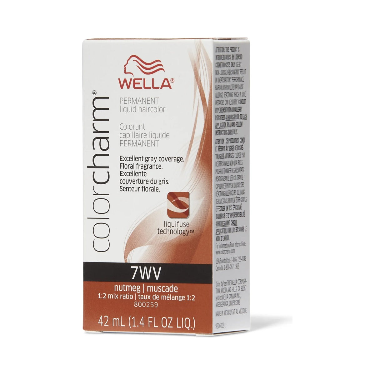 Wella Color Charm Permanent Liquid Haircolor 7WV Nutmeg 1.4 Oz (Pack of 36)